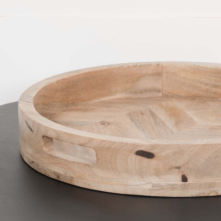 Lewis Interiors Round 40cm Wooden Tray