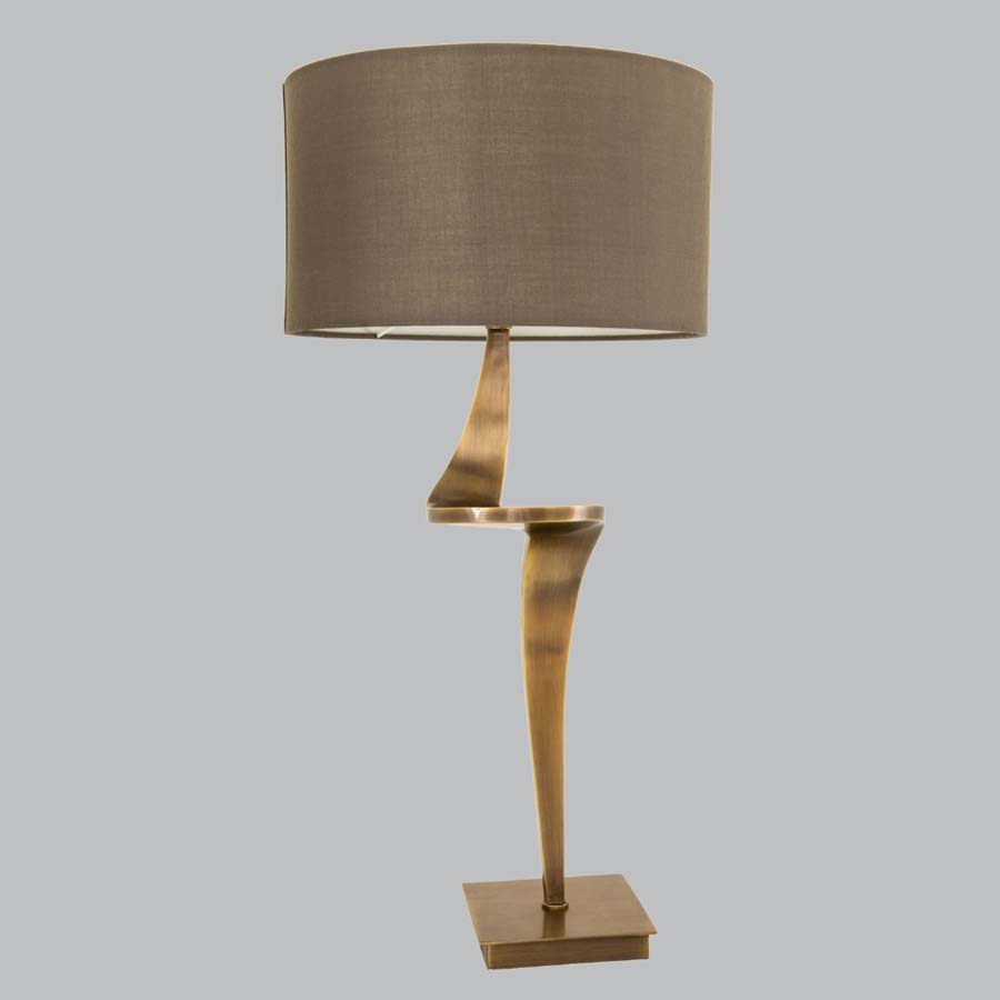 Millie & Co Nero Antique Brass Table Lamp