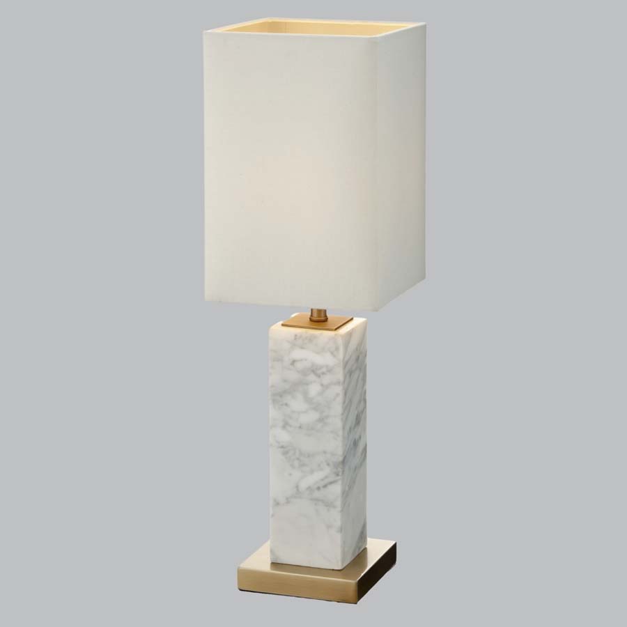 Millie & Co Pax White Marble Table Lamp