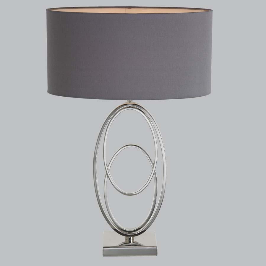 Millie & Co Sage Nickel Table Lamp
