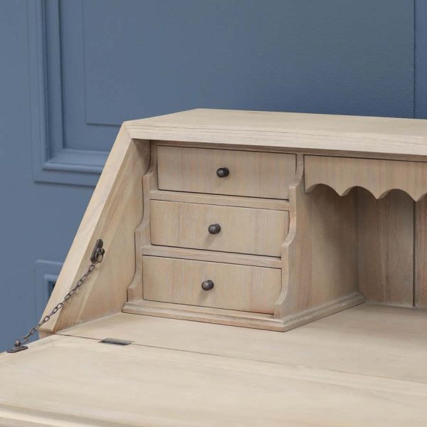 Rustic Wooden Bureau Desk - Image 12