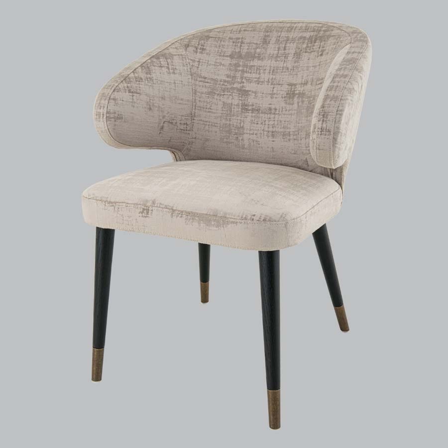 Millie & Co Vance Luxe Mushroom Finish Chair
