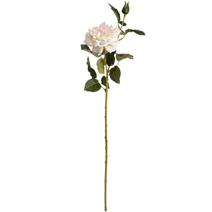Hill Interiors White Garden Rose Spray x 3 Stems