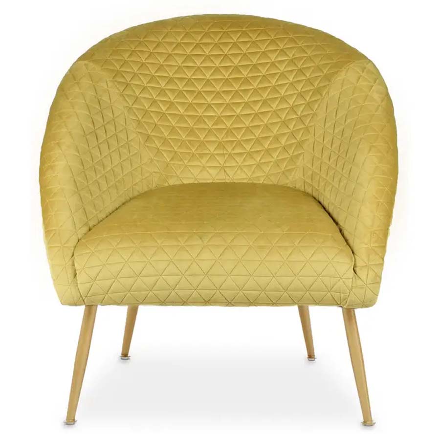 Fifty Five Avenue Faye Gold Velvet Occasional Chair