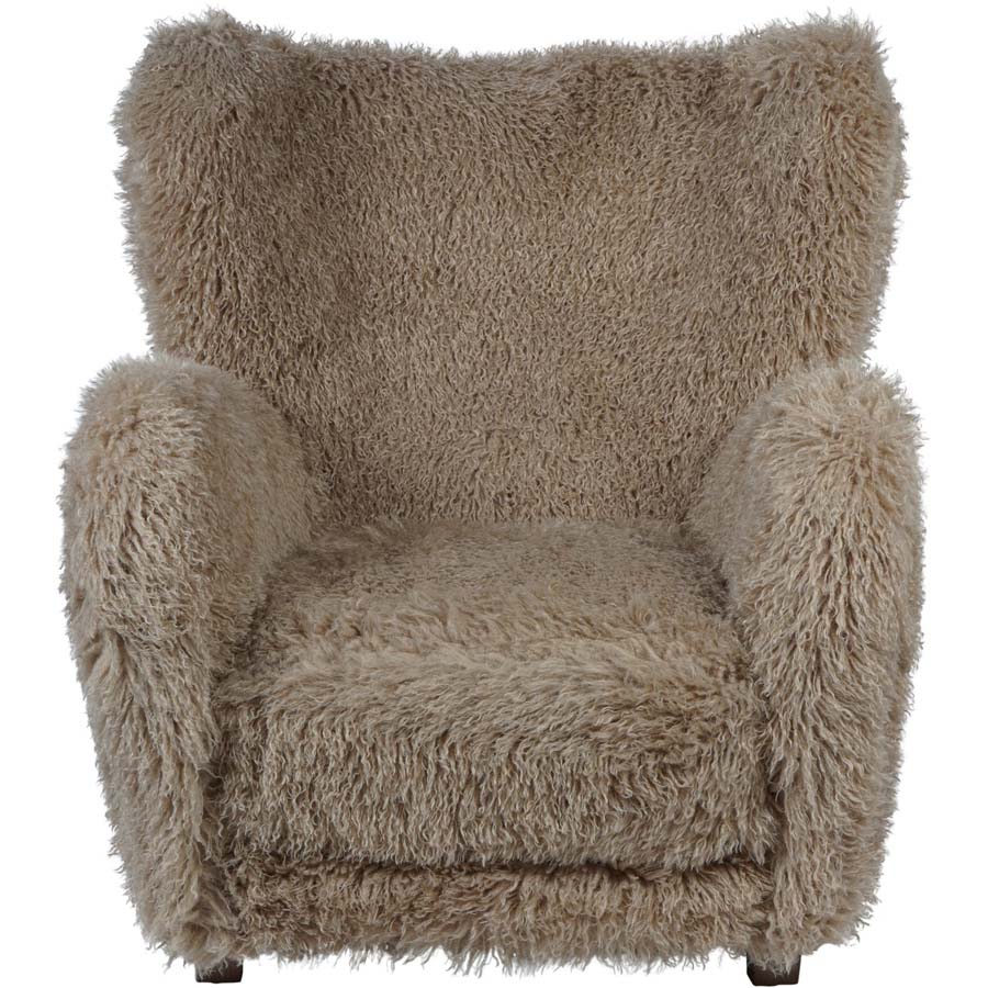Libra Interiors Wallace Faux Sheepskin Armchair Chair