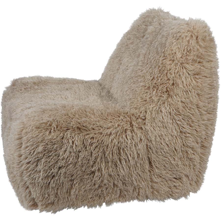 Libra Interiors Wallace Faux Sheepskin Occasional Chair on Swivel Base