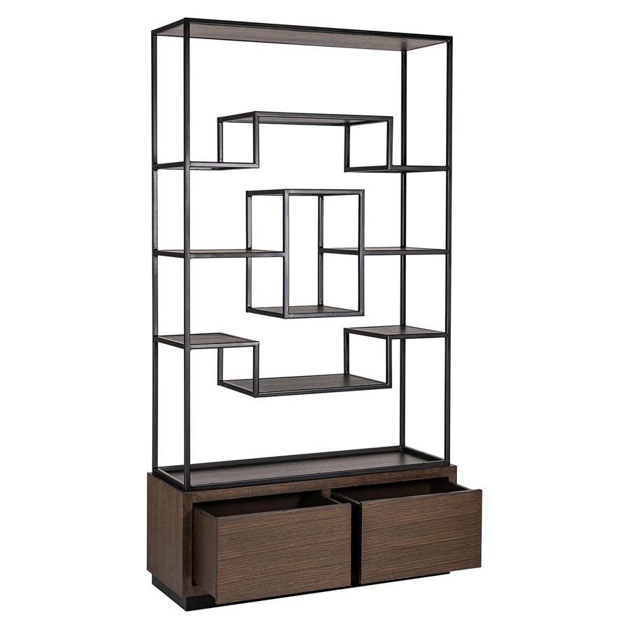 Richmond Interiors Bonvoy 2 Drawer Display Unit - Brown