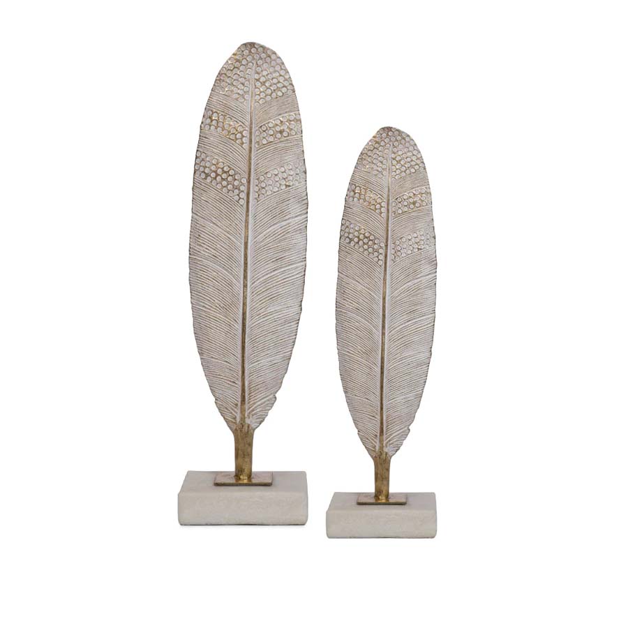 Mindy Brownes Feather Sculpture Set of 2