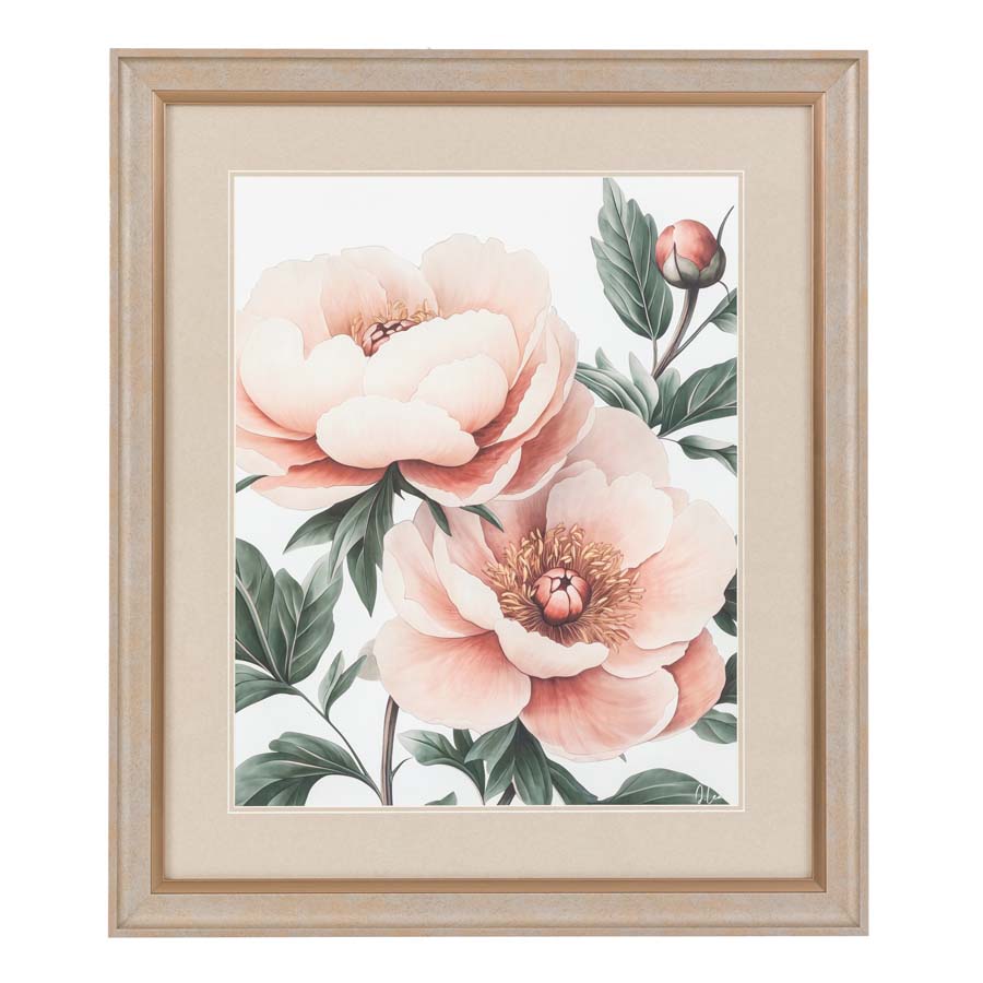 Art Marketing Peony Blooms Framed Art By Joanne Lea