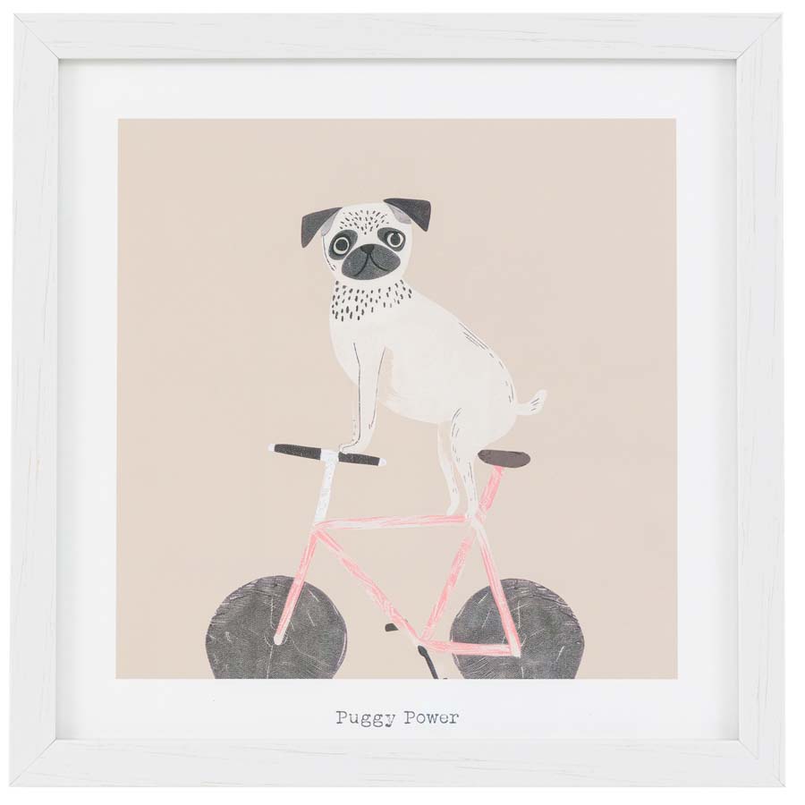 Art Marketing Puggy Power Framed Art By Laura Bolton