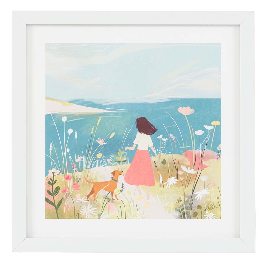 Art Marketing Seaside Stroll Framed Art By Laura Bolton
