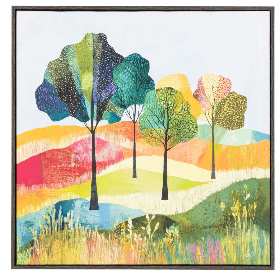 Art Marketing Vibrant Fields Framed Canvas By Faye Reynolds Lydon