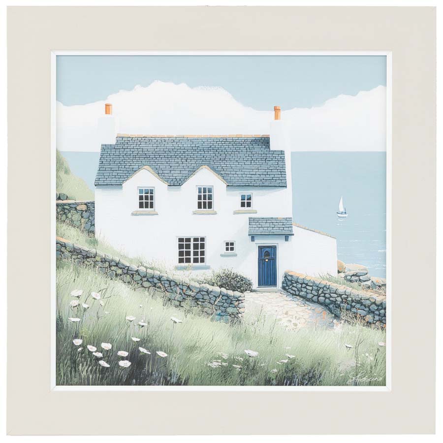 Art Marketing Coastal Cottage Framed Art By Sabrina Roscino