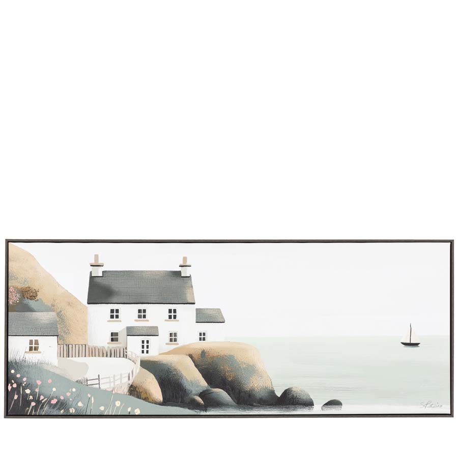Art Marketing By The Sea Framed Canvas By Sabrina Roscino