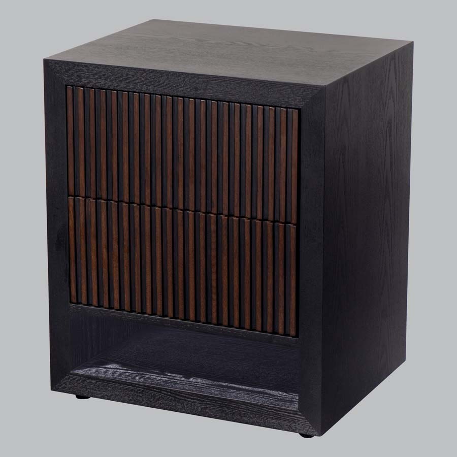 Millie & Co Grove 2 Drawer Chocolate Side Table