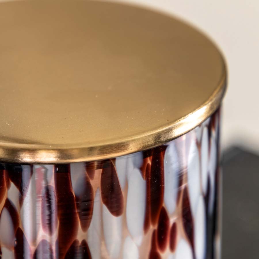 Gallery Interiors Boa Candle Brown peony and musk