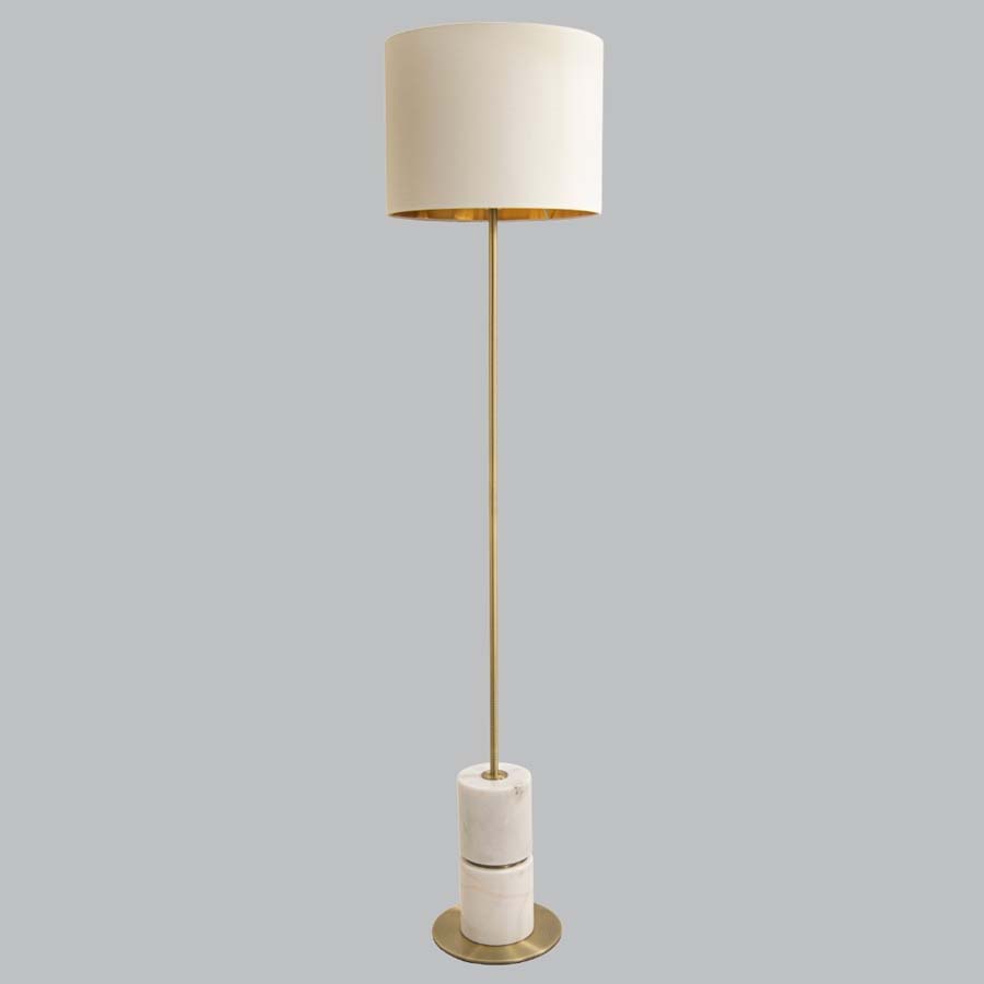 Millie & Co Malachai White Floor Lamp