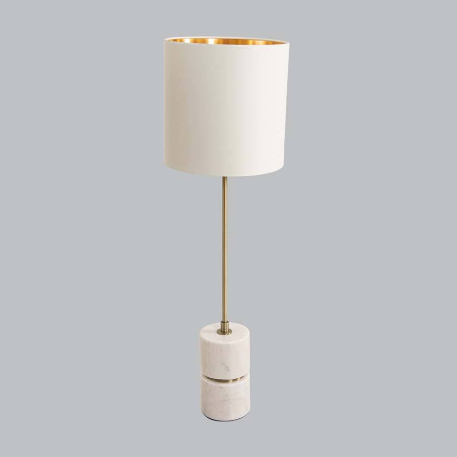 Millie & Co Malachai White Table Lamp