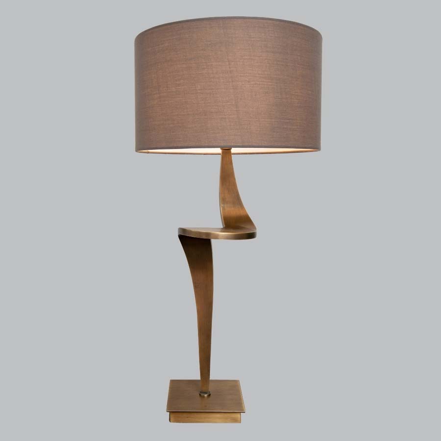 Millie & Co Nero Antique Brass Finish Table Lamp