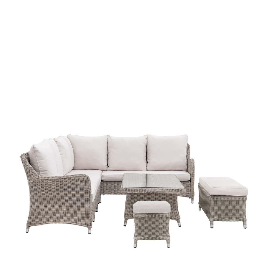 Gallery Interiors Windsor Corner Dining Set With Rising Table