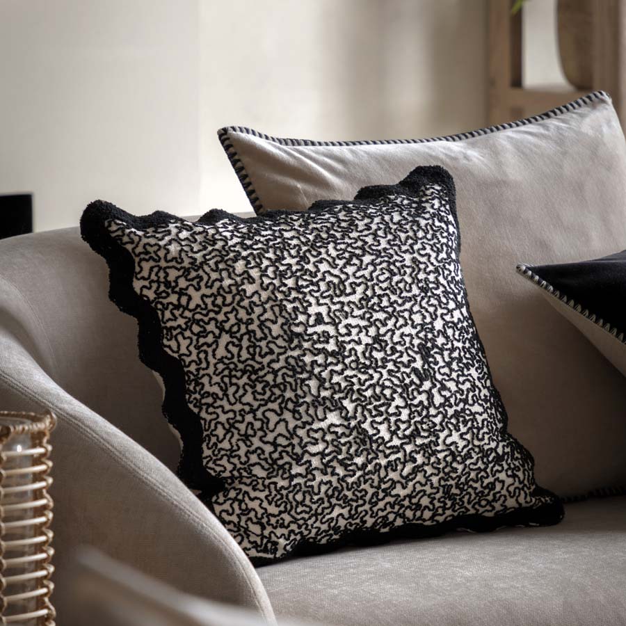 Gallery Interiors Tabor Cushion Black