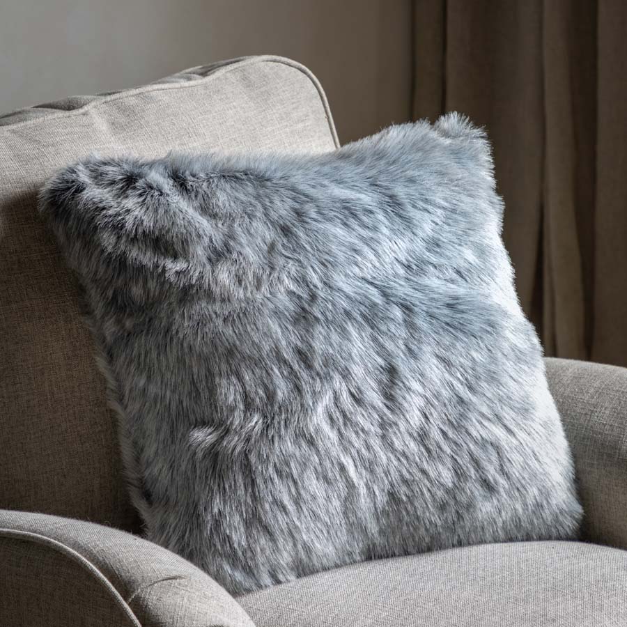 Gallery Interiors Alaskan Faux Fur Cushion Premium