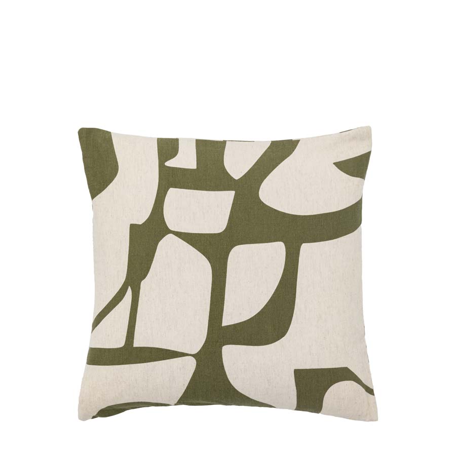 Gallery Interiors Skara Graphic Cushion Olive