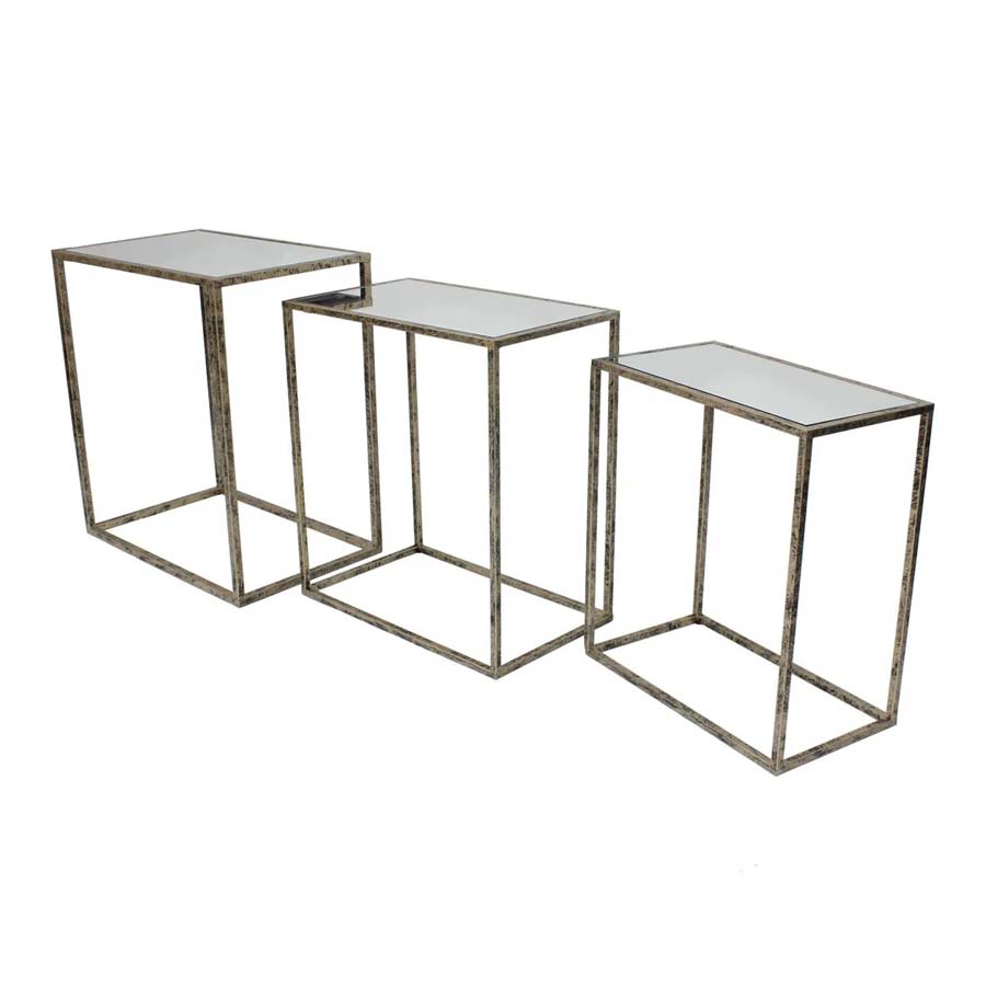 Mindy Brownes Irma Set of 3 Nest of  Tables (Mirror)