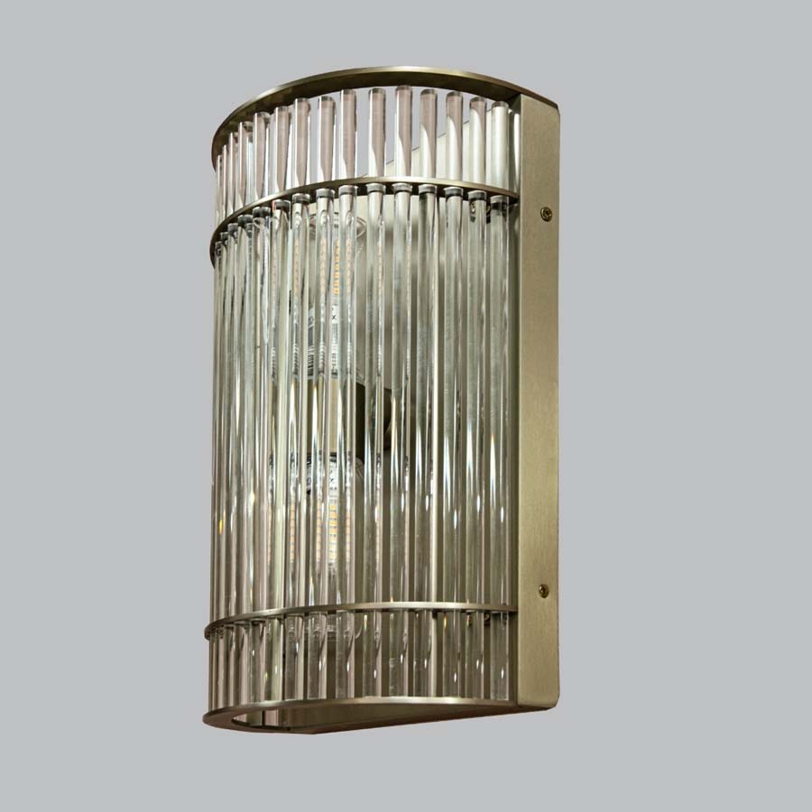 Millie & Co Troy IP65 Champagne Wall Lamp