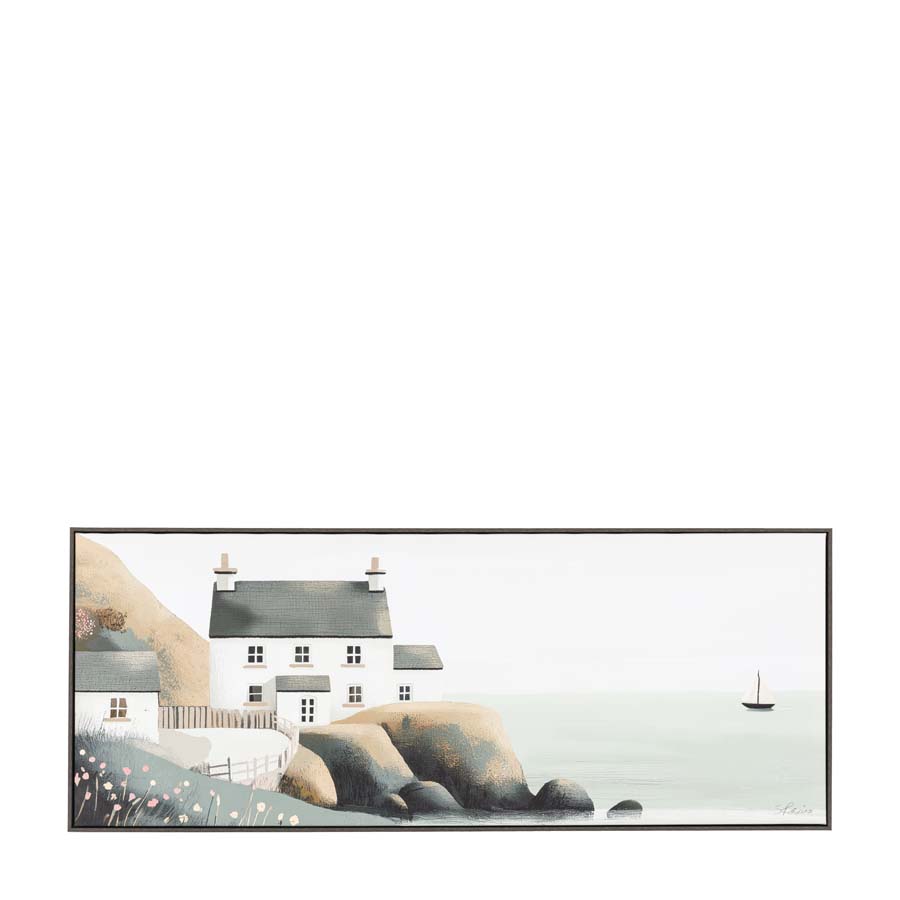 Art Marketing By The Sea Framed Canvas By Sabrina Roscino