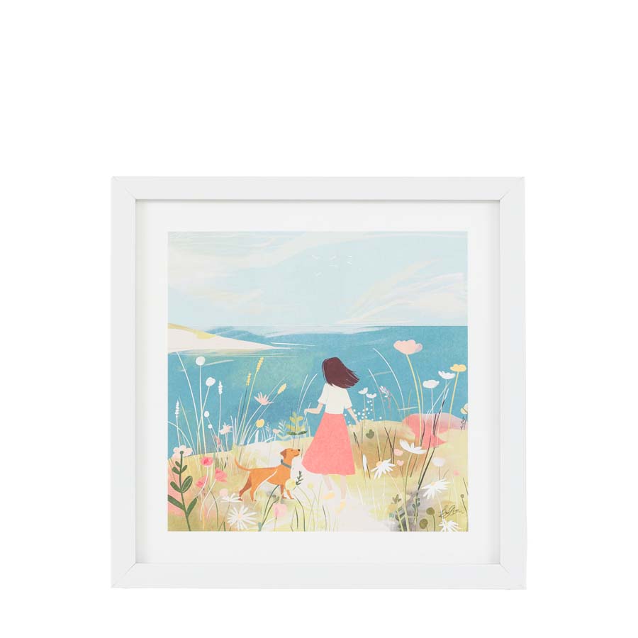 Art Marketing Seaside Stroll Framed Art By Laura Bolton
