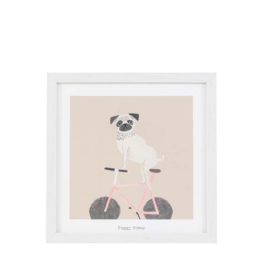 Art Marketing Puggy Power Framed Art By Laura Bolton