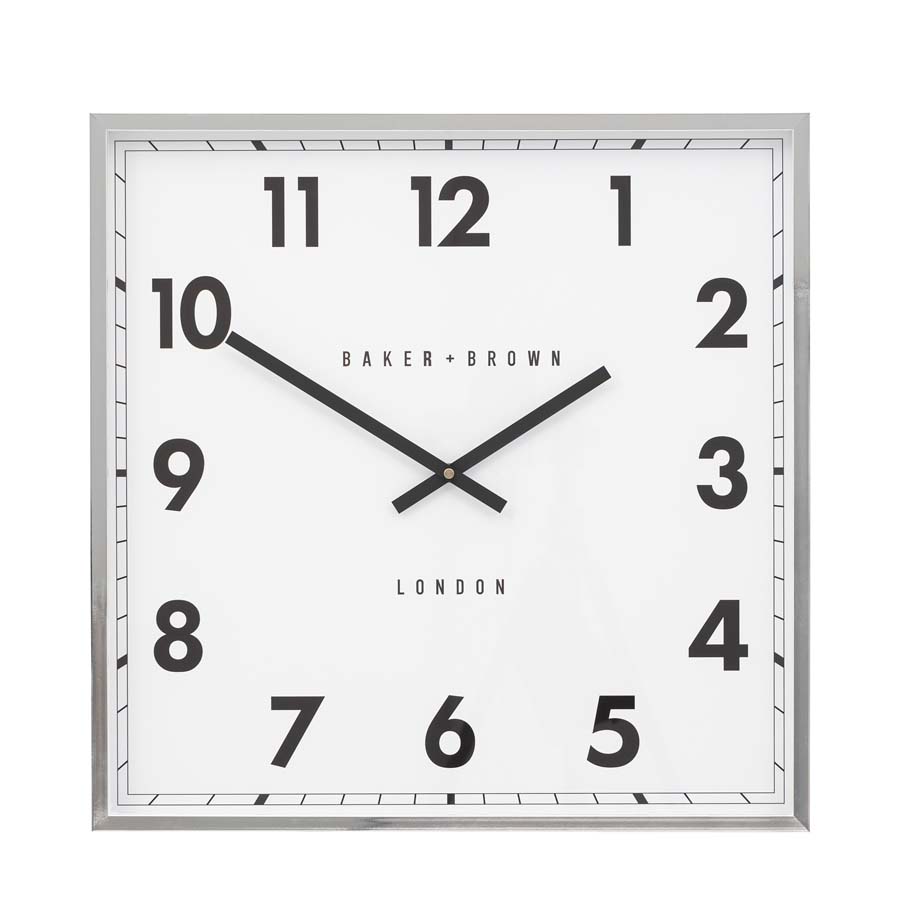Gallery Interiors Buxton Wall Clock Chrome