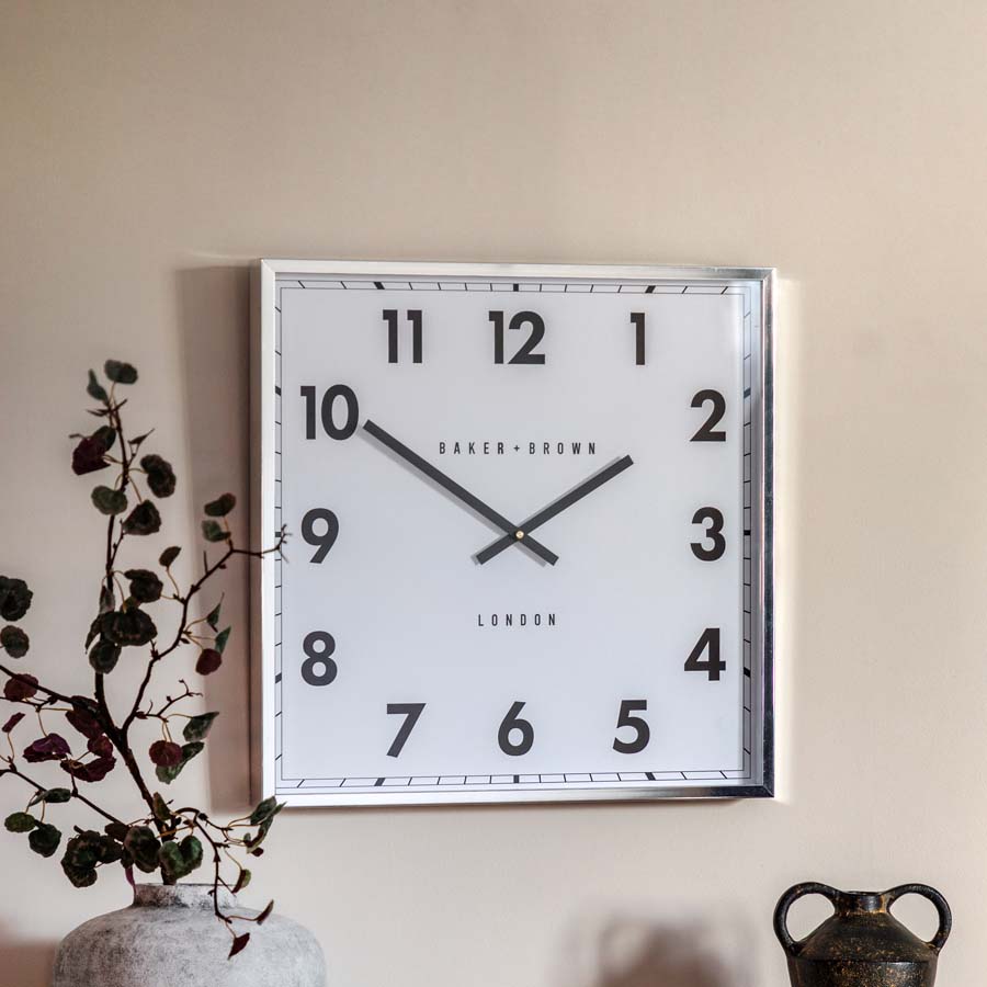 Gallery Interiors Buxton Wall Clock Chrome