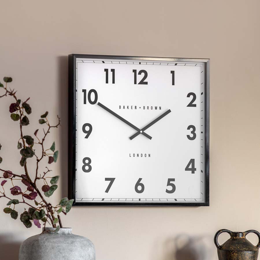 Gallery Interiors Buxton Wall Clock Black